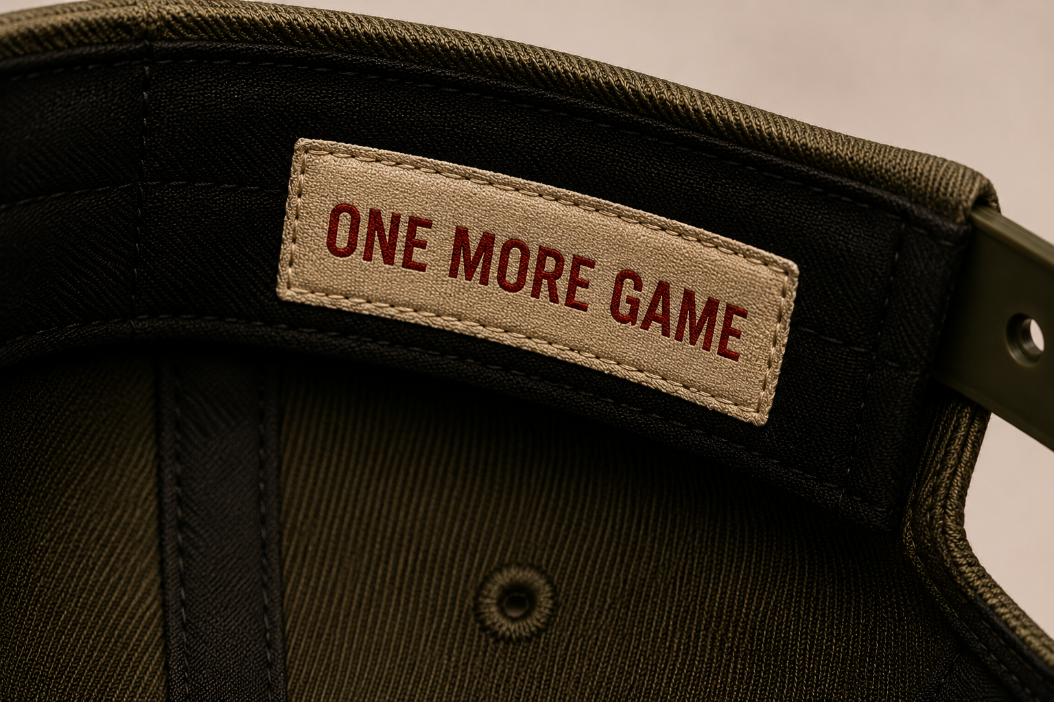 Dinksyland THE NEW G — interior taffeta label reading 'ONE MORE GAME'