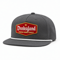 The Heritage rope cap, Charcoal with white rope, red and gold Dinksyland patch