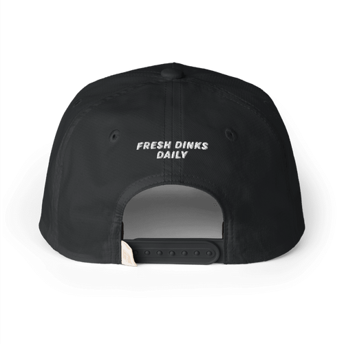California Sun Rope Cap - Black, back: Fresh Dinks Daily in white