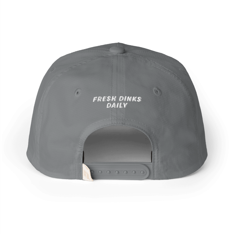 California Sun Rope Cap - Granite, back: Fresh Dinks Daily in white