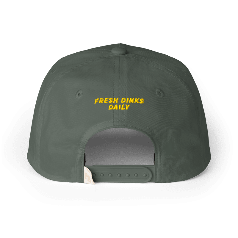 California Sun Rope Cap - Moss, back: Fresh Dinks Daily in gold