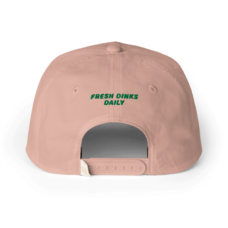 California Sun Rope Cap - Peachy / Green, back: Fresh Dinks Daily in green