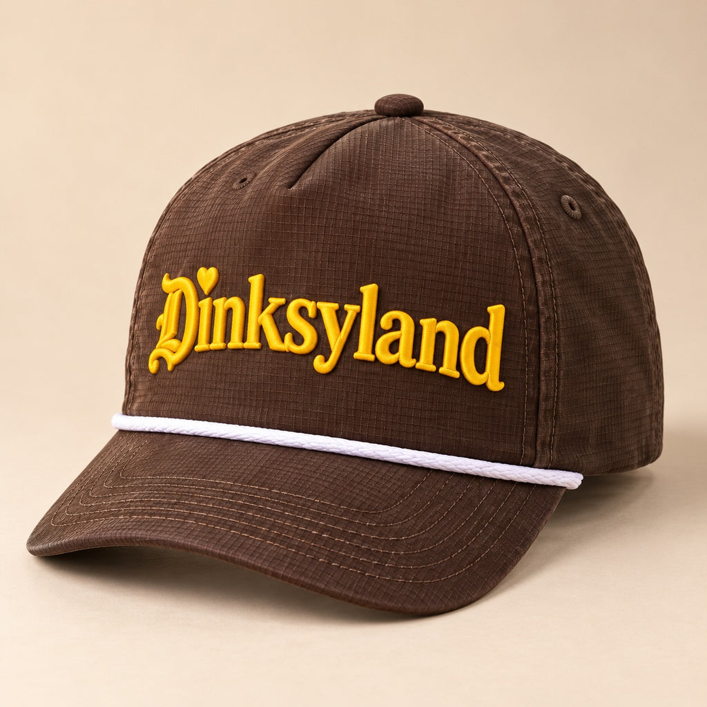 California Sun Washed Rope Cap - Espresso, gold thread